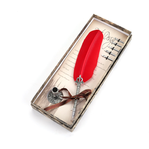 En gros Vintage Quill encre dip ensemble <span class=keywords><strong>calligraphie</strong></span> <span class=keywords><strong>plume</strong></span> stylo <span class=keywords><strong>plume</strong></span> pour écrire Signature cadeau mariage nuptiale douche fête approvisionnement - Product Image 1