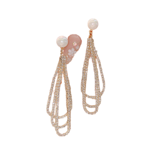 Stile europeo americano di fascia alta grandiosi orecchini pendenti da donna eleganti esagerati lunghi geometrici in acciaio inossidabile - Product Image 1