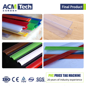 Nouvelle application populaire de supermarché co-extrusion à vis unique support d'étiquette de prix en PVC faisant la ligne d'extrusion de profil en plastique de Machine - Product Image 4