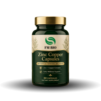 Capsules de zinc et de cuivre, complément alimentaire pour l'équilibre minéral avec minéraux chélatés, fabricant de capsules de zinc et de cuivre en marque privée OEM