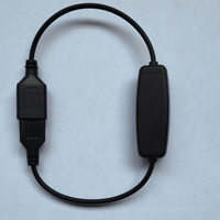 Interrupteur d'éclairage pour plantes à commande filaire 5V avec minuterie, trois boutons de gradation, câble d'extension USB mâle et femelle