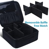 Kustom Tas Makeup Perjalanan Penjualan Terbaik Kereta Kosmetik Hard Case Organizer Tas Penyimpanan Artis Portabel dengan Pembagi Disesuaikan