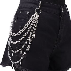 Chaîne de taille multicouche Yueli pour femme avec pendentif dent, en argent tibétain, chaîne de corps à usage quotidien, design à pompons - Product Image 5