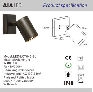 Applique murale de lecture intégrée à la tête de <span class=keywords><strong>lit</strong></span>, avec <span class=keywords><strong>support</strong></span> GU10, lampe de lecture LED <span class=keywords><strong>pour</strong></span> chevet, idéale <span class=keywords><strong>pour</strong></span> villas et hôtels - Product Image 4