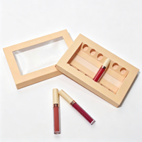 Kit de Maquillage Personnalisé avec Logo Privé : Crème à Lèvres Mate Naturelle, Crayon à Lèvres Marron Nude et Rouge à Lèvres Liquide en Coffret