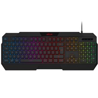 Aikun GX510 kauçuk anahtarı ile Ultra ince oyun klavyesi, çoklu medya, dinamik 7 renk arka ışık modları, 1.8M örgülü kablo