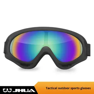 Occhiali Tattici Militari Antiappannamento Antiurto Protezione UV400 Cinturino Regolabile Antipolvere - Logo Personalizzato Confezione per Deserto - Product Image 4