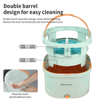 Homettler Mops : Offre Spéciale – Articles Ménagers Abordables pour Salon – Ensemble Balai Serpillère Rotatif pour Vitres avec Seau et Manche Télescopique