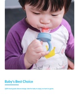 Sucette de protection pour bébé en silicone de qualité alimentaire, nouvelle mode, pour fruits et légumes, sans danger pour les morsures