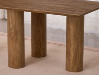 Meja Makan Furnitur Ruang Makan Modern Bergaya Terbaru, Tahan Lama, dengan Bagian Atas dan Kaki dari MDF Persegi