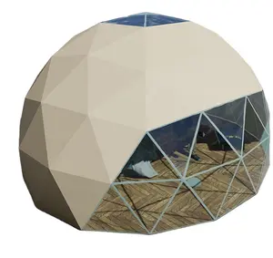 Tenda kubah untuk acara Rumah gelembung udara berkemah transparan bening mewah tiup Glamping kaca luar ruangan bola Geodesic kubah tenda