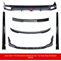 Kit Carrosserie Style DC (PP) pour Honda Accord 11ème Génération 2023-2025 - Lame Avant, Jupes Latérales, Diffuseur Arrière et Ailerons - Noir Brillant