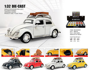Clásico Modelo de Auto de Aleación a Escala 1:32 del Beetle Retro, con Sonido, Luces y Múltiples Funciones Abatibles - Auto Vintage de Colección para Niños - Product Image 2