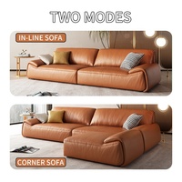 Canapé en tissu en forme de L de luxe moderne avec chaise longue, garnissage en éponge écologique, confortable pour le salon, décoration intérieure