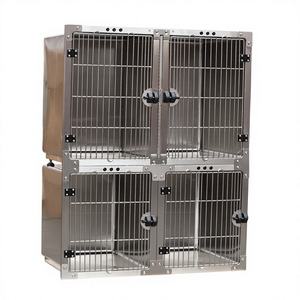 Gabbia per Monitoraggio Cani Resistente, Impilabile, per Cliniche Veterinarie, Uso Ospedaliero, per Razze Grandi, 2 Medie su 1 Unità Grande - Product Image 1