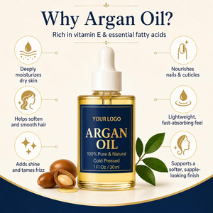 Sérum à l'huile d'argan personnalisé en vrac, hydratant nourrissant, huile d'argan marocaine biologique pour le soin du visage, des cheveux et du corps - Product Image 4