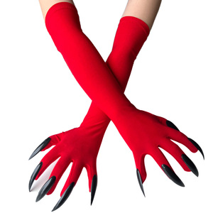 Guantes de Bruja de Halloween de Algodón/Spandex, Largos hasta la Rodilla, para Cosplay, Actuaciones, Disfraces, Guantes de <span class=keywords><strong>Fantasma</strong></span> con Garras - Product Image 4