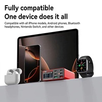 Chargeur intelligent YCS 300 6-en-1 PD+QC, station de charge USB 6 ports, écran numérique, téléphones mobiles, tablettes, écouteurs, kit d'outils de réparation