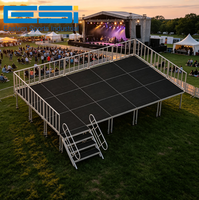 Plataforma de Escenario Portátil ESI para Bodas, Conciertos y Eventos al Aire Libre, de Aluminio, 4 pies x 4 pies, 4 pies x 8 pies, para Eventos, Conciertos y Bodas