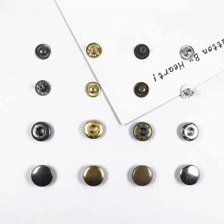 Wholesale Buttons Fashion Custom Snap Button 12mm Metal Alloy Snap Buttons Pocket Clip Corner For Garment