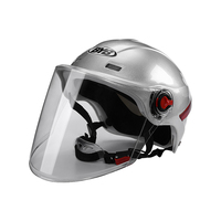 BYB/RNG argent miroir court BY-206 OEM/ODM casque de moto de haute qualité casque ouvert adulte