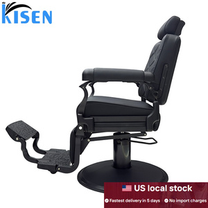 Fauteuil de Barbier Classique en Stock <span class=keywords><strong>Local</strong></span> aux États-Unis – Chaise Exclusive pour Salon de Coiffure – Mobilier de Salon – Fauteuils de Coiffure pour Barbier - Product Image 2