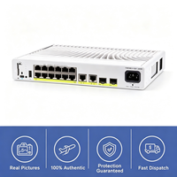 Commutateur Gigabit Cisco C9200CX-12P-2XGH-A, taux de routage max. 50,59 Mpps, PoE 240W, 4096 VLAN, 12 ports PoE Plus, 2 ports SFP Plus 10G Uplink