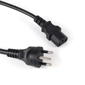 Thailand Standard Custom Length Copper 3pin IEC C19 C13 Laptop Ac Extension Power Cords For Computer