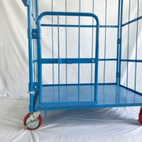 Cage roulante de stockage pour supermarché, capacité de charge de 500 kg, bac à roulettes pour buanderie, chariot à roulettes pliable