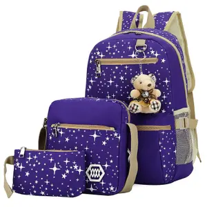 Miqi-mochila escolar modelo Bear STAR para niños y niñas, bolsa bonita para estudiantes, venta al por mayor