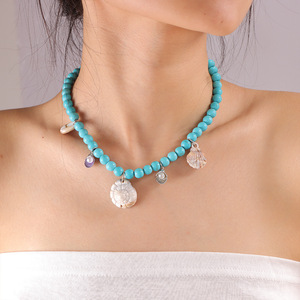 Collar Bohemio con Cuentas de Conchas Marinas, Colgante de Conchas Coloridas para Mujer, Joyería para Fiesta, Cadena para Clavícula, Accesorio de Moda - Product Image 4