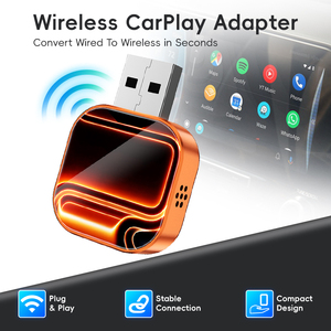 Adaptateur CarPlay sans fil, dongle USB portable, WiFi intégré, plug & play, dongle CarPlay sans fil pour CarPlay d'usine - Product Image 1