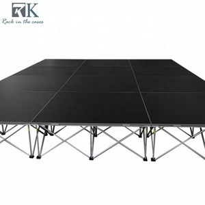 Plateforme de scène amovible à montage rapide 1x1m (4x4ft) avec panneaux réglables pour sol de danse - Product Image 1