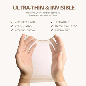 2 piezas en una bolsa HD WIG CAP HD Lace Mesh Sheer Hat <span class=keywords><strong>Transparente</strong></span> Invisible Super <span class=keywords><strong>El</strong></span>ástico Complexion Ultra Clear Peluca Hairnet - Product Image 5