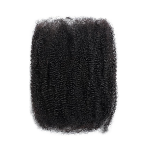 Capelli Afro Ricci Brasiliani Grezzi Remy in Bulk 30g 50g con Doppia Trama a Macchina per Tessitura, Solo Colori Più Scuri, Vendita all'Ingrosso - Product Image 5