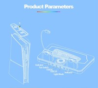 Base de charge double pour manettes PS5, support vertical avec ventilateur de refroidissement pour console de jeu PS5 Slim, avec support pour écouteurs