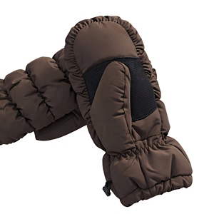 Manoplas Marrones de Invierno con Correa Negra, Guantes Térmicos para Exteriores, Estilo Casual, Largo hasta la Muñeca, Material de Poliéster y Algodón - Product Image 2