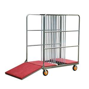 Carrito de Almacenamiento para Tocadiscos de Vidrio Templado con Diseño que Ahorra Esfuerzo, Capacidad para 10 Piezas, <span class=keywords><strong>Ruedas</strong></span> Universales, Negro/Rojo/Plateado - Product Image 1
