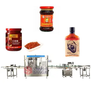 YB-NJ4 Automatic Piston Bottle Filler Thick Sauce Bean Paste Filling Machine with Dosing Mixing Machine
