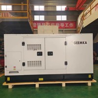 Generador de Gas Natural GEEMKA KKNG80S 80KW 100KVA DCEC KG6BTA 220V/240V/400V Silencioso 1500RPM Metano NG IP23 5.9L 80%
