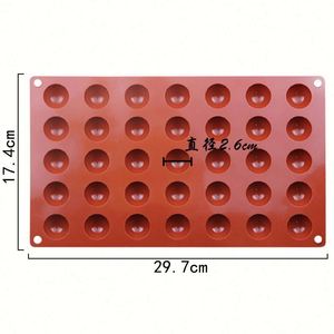Moule en résine personnalisé avec logo, 35 petits demi-sphères, plateau à glaçons en silicone, moules à chocolat en silicone OEM/ODM - Product Image 2