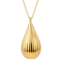 Collier pendentif rainuré personnalisé, chaîne en métal doré, bijoux pour femme, cadeau, tenue de soirée