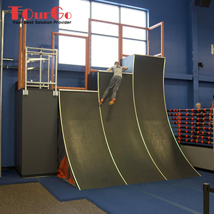 Muro de Escalada Inflable de 12 Pies Estilo <span class=keywords><strong>Ninja</strong></span> Warrior, Equipo de Juegos Interior/Exterior para Casa, Escuela, Centro Comercial - Product Image 1