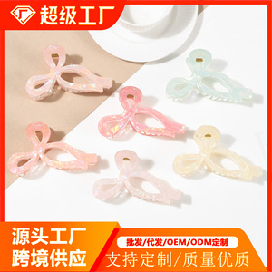 กิ๊บหนีบผมรูปโบว์สีเจลลี่สำหรับผู้หญิงอุปกรณ์เสริมของ Golys - Product Image 1