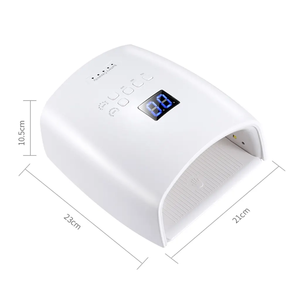 Professional Manicure 66W Wireless Dual Light Cordless Rechargeable Gel Polish Uv Led Nail Lamp For Nails