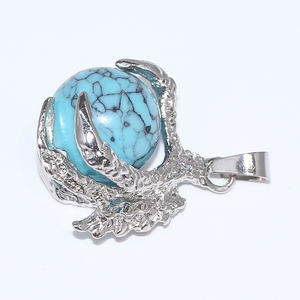 16 warna liontin cakar naga perak menakjubkan manik-manik bola batu bulat alami hadiah sempurna untuk gantungan kunci anting pembuatan kalung - Product Image 2