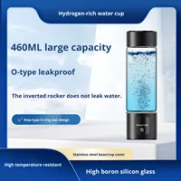 Longevity Taza de agua rica en hidrógeno de alta concentración Pantalla LED Electrólisis PEM alimentada por USB Capacidad de 460ml para