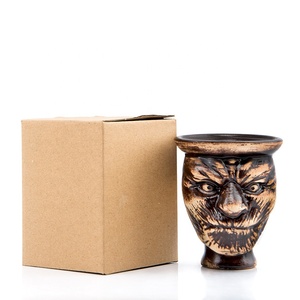 Sáng Tạo Thiết Kế Hộp Sọ Gốm Shisha Bát Vòng Thủy Tinh Hookah Than Burner Chủ Với Bộ Cho Du Lịch Và Các Bên - Product Image 6