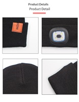 Gorro de Punto Cálido de Invierno con Bluetooth, Gorro con Luz LED y Auriculares para Correr, Pasear Perros, Regalos de Acción de Gracias con Logotipo Personalizado