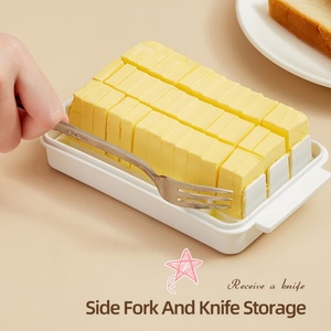 Modern Airtight Rectangular Butter Box <b>Food</b> Storage Cheese Grater <b>Container</b> with Cutter Slicer for Home Use - Product Image 5